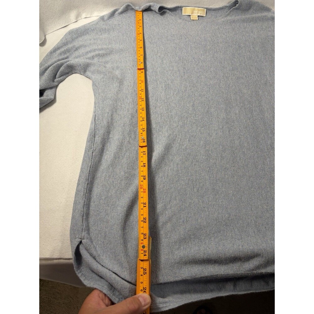 WOMEN MICHAEL KORS LONG SLEEVE SWEATER Blueish/Gray Size L - Picture 4 of 6